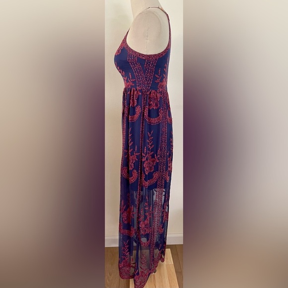 Alter’d State | Embroidered Maxi | Mesh Overlay | Coverup | Women’s M - Picture 3 of 5